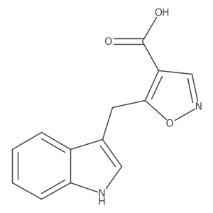 5-[(1H-indol-3-yl)methyl]-1,2-oxazole-4-carboxylic acid结构式