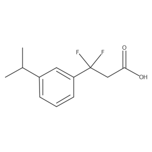 3,3-Difluoro-3-[3-(propan-2-yl)phenyl]propanoic acid Structure