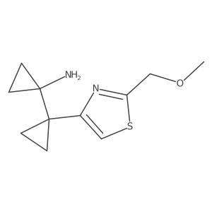 1-{1-[2-(Methoxymethyl)-1,3-thiazol-4-yl]cyclopropyl}cyclopropan-1-amine结构式