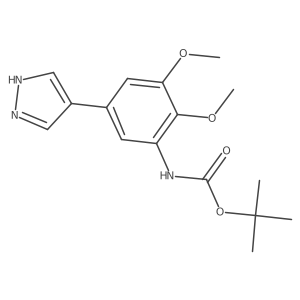 tert-butyl N-[2,3-dimethoxy-5-(1H-pyrazol-4-yl)phenyl]carbamate结构式