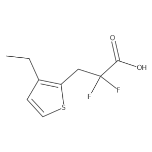 3-(3-Ethylthiophen-2-yl)-2,2-difluoropropanoic acid结构式