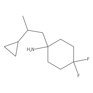 1-(2-Cyclopropylpropyl)-4,4-difluorocyclohexan-1-amine结构式