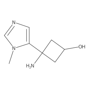 3-amino-3-(1-methyl-1H-imidazol-5-yl)cyclobutan-1-ol Structure