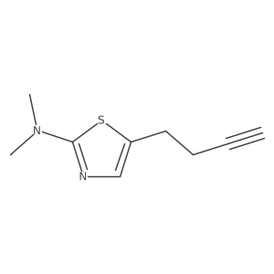 5-(but-3-yn-1-yl)-N,N-dimethyl-1,3-thiazol-2-amine结构式