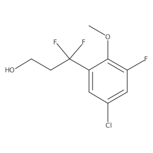 3-(5-Chloro-3-fluoro-2-methoxyphenyl)-3,3-difluoropropan-1-ol Structure