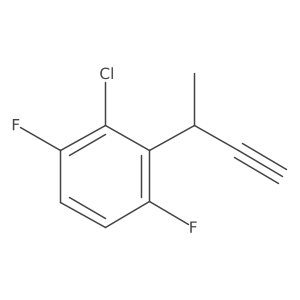 2-(But-3-yn-2-yl)-3-chloro-1,4-difluorobenzene结构式