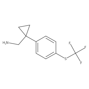 (1-{4-[(Trifluoromethyl)sulfanyl]phenyl}cyclopropyl)methanamine Structure