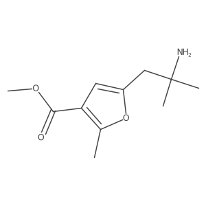 Methyl 5-(2-amino-2-methylpropyl)-2-methylfuran-3-carboxylate结构式