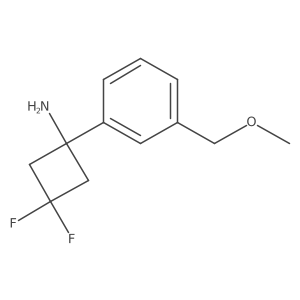 3,3-Difluoro-1-[3-(methoxymethyl)phenyl]cyclobutan-1-amine结构式