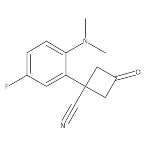 1-[2-(Dimethylamino)-5-fluorophenyl]-3-oxocyclobutane-1-carbonitrile Structure