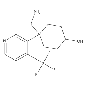 4-(Aminomethyl)-4-[4-(trifluoromethyl)pyridin-3-yl]cyclohexan-1-ol结构式