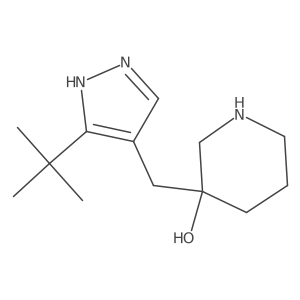 3-[(3-tert-butyl-1H-pyrazol-4-yl)methyl]piperidin-3-ol结构式
