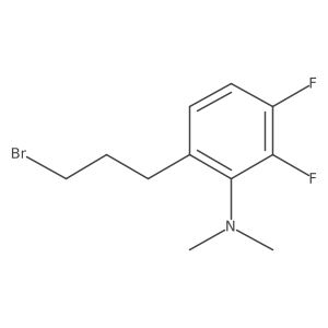 6-(3-bromopropyl)-2,3-difluoro-N,N-dimethylaniline结构式