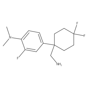 4-[1-(aminomethyl)-4,4-difluorocyclohexyl]-2-fluoro-N,N-dimethylaniline Structure
