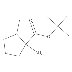 Tert-butyl 1-amino-2-methylcyclopentane-1-carboxylate结构式