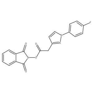 1,3-dioxo-2,3-dihydro-1H-isoindol-2-yl 2-[1-(4-fluorophenyl)-1H-pyrazol-3-yl]acetate结构式