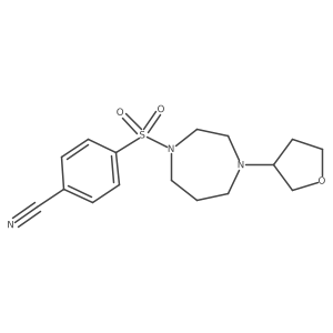 4-{[4-(Oxolan-3-yl)-1,4-diazepan-1-yl]sulfonyl}benzonitrile Structure