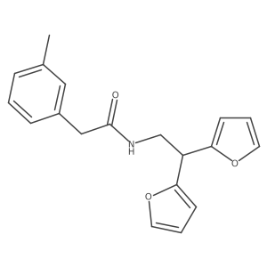 N-(2,2-di(furan-2-yl)ethyl)-2-(m-tolyl)acetamide Structure