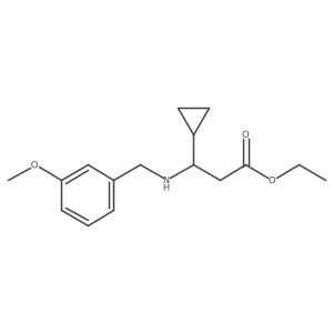 Ethyl 3-cyclopropyl-3-{[(3-methoxyphenyl)methyl]amino}propanoate Structure
