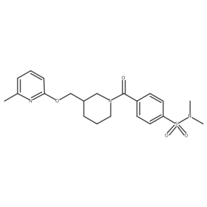 N,N-Dimethyl-4-[3-[(6-methylpyridin-2-yl)oxymethyl]piperidine-1-carbonyl]benzenesulfonamide结构式