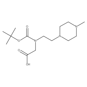 2-{[(Tert-butoxy)carbonyl][2-(4-methylpiperazin-1-yl)ethyl]amino}acetic acid结构式