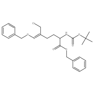Benzyl 5-((benzyloxy)imino)-2-((tert-butoxycarbonyl)amino)-6-chlorohexanoate Structure