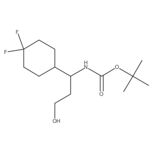 tert-butyl N-[1-(4,4-difluorocyclohexyl)-3-hydroxypropyl]carbamate结构式