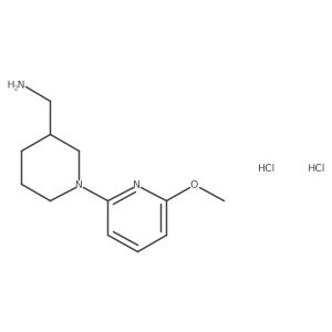 [1-(6-Methoxypyridin-2-yl)piperidin-3-yl]methanamine;dihydrochloride结构式