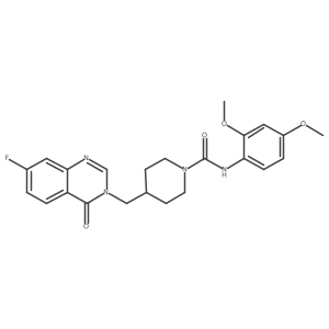 N-(2,4-dimethoxyphenyl)-4-[(7-fluoro-4-oxo-3,4-dihydroquinazolin-3-yl)methyl]piperidine-1-carboxamide Structure