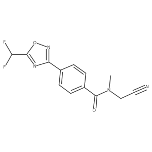 N-(cyanomethyl)-4-[5-(difluoromethyl)-1,2,4-oxadiazol-3-yl]-N-methylbenzamide结构式