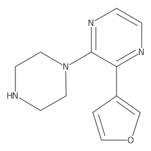 2-(Furan-3-yl)-3-(piperazin-1-yl)pyrazine结构式