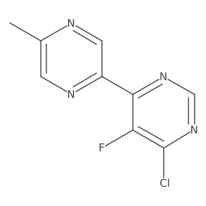 4-Chloro-5-fluoro-6-(5-methylpyrazin-2-yl)pyrimidine Structure