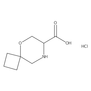 5-Oxa-8-azaspiro[3.5]nonane-7-carboxylic acid hydrochloride Structure