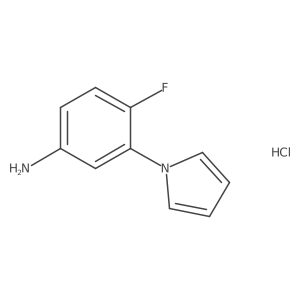 4-Fluoro-3-pyrrol-1-ylaniline;hydrochloride结构式