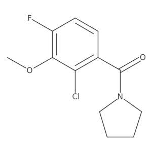 (2-Chloro-4-fluoro-3-methoxyphenyl)(pyrrolidin-1-yl)methanone结构式
