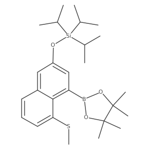 8-(Methylthio)-3-[(triisopropylsilyl)oxy]naphthalene-1-boronic Acid Pinacol Ester结构式
