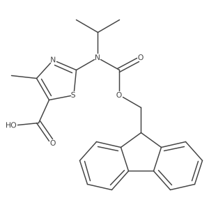 2-({[(9H-fluoren-9-yl)methoxy]carbonyl}(propan-2-yl)amino)-4-methyl-1,3-thiazole-5-carboxylic acid结构式