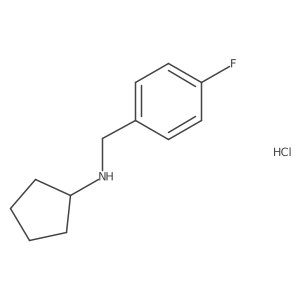 N-[(4-Fluorophenyl)methyl]cyclopentanamine;hydrochloride Structure