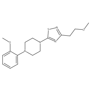 1-[3-(2-Methoxyethyl)-1,2,4-thiadiazol-5-yl]-4-(2-methoxyphenyl)piperazine Structure