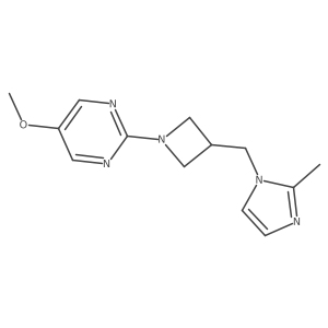 5-methoxy-2-{3-[(2-methyl-1H-imidazol-1-yl)methyl]azetidin-1-yl}pyrimidine结构式