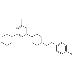 4-(6-{4-[2-(4-Bromophenyl)ethyl]piperazin-1-yl}-2-methylpyrimidin-4-yl)morpholine结构式