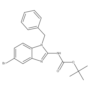tert-butyl N-(1-benzyl-5-bromo-1H-1,3-benzodiazol-2-yl)carbamate Structure