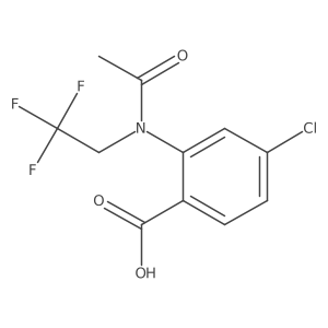 4-chloro-2-[N-(2,2,2-trifluoroethyl)acetamido]benzoic acid结构式