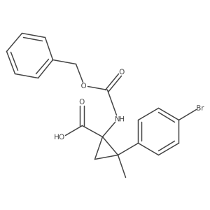 1-{[(Benzyloxy)carbonyl]amino}-2-(4-bromophenyl)-2-methylcyclopropane-1-carboxylic acid结构式