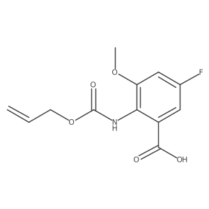 5-Fluoro-3-methoxy-2-{[(prop-2-en-1-yloxy)carbonyl]amino}benzoic acid结构式