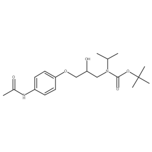 tert-butyl N-[3-(4-acetamidophenoxy)-2-hydroxypropyl]-N-(propan-2-yl)carbamate结构式