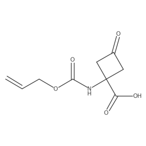 3-Oxo-1-{[(prop-2-en-1-yloxy)carbonyl]amino}cyclobutane-1-carboxylic acid Structure