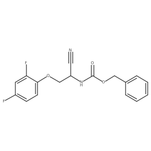benzyl N-[1-cyano-2-(2,4-difluorophenoxy)ethyl]carbamate结构式