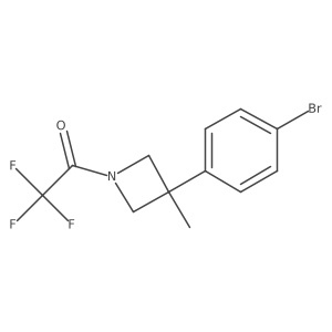 1-[3-(4-Bromophenyl)-3-methylazetidin-1-yl]-2,2,2-trifluoroethan-1-one结构式