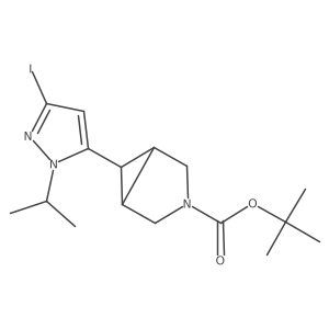 Tert-butyl 6-(3-iodo-1-isopropyl-1H-pyrazol-5-YL)-3-azabicyclo[3.1.0]hexane-3-carboxylate Structure